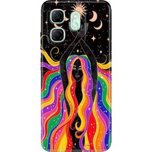 Senada Infinix Hot 50I - Smart 9 Kılıf Desenli Baskılı Tpu Rubber Kapak Ay Kız