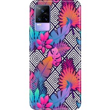 Senada Vivo V21E Kılıf Desenli Baskılı Tpu Rubber Kapak Botanik