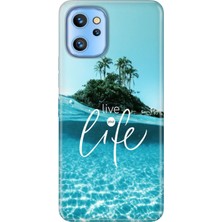 Reeder S19 Max Pro Kılıf Desenli Baskılı Tpu Rubber Kapak Live Your Life