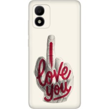 Adasena Tcl 303 Kılıf Desenli Baskılı Tpu Rubber Kapak Love You