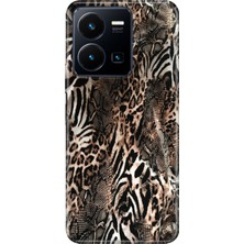 Adasena Vivo Y22S Y35 Kılıf Desenli Baskılı Tpu Rubber Kapak Leopar Sanat