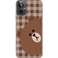 Senada General Mobile Gm 23-Se Kılıf Desenli Baskılı Tpu Rubber Kapak Ekose Bear