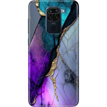 Senada Xiaomi Redmi Note 9 Kılıf Desenli Baskılı Tpu Rubber Kapak Altın Tozu