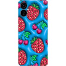 Senada Tecno Camon 19 Neo Kılıf Desenli Baskılı Tpu Rubber Kapak Kiraz Çilek