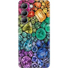 Senada Vivo V30 Lite Kılıf Desenli Baskılı Tpu Rubber Kapak Elmas 444