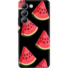 Senada Vivo V30 Lite Kılıf Desenli Baskılı Tpu Rubber Kapak Karpuz Dilimi