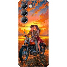Adasena Vivo V30 Lite Kılıf Desenli Baskılı Tpu Rubber Kapak Sevgilim ve Ben