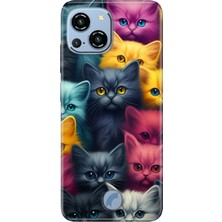 Senada Reeder S23 Pro Max Kılıf Desenli Baskılı Tpu Rubber Kapak Kedi Ordusu