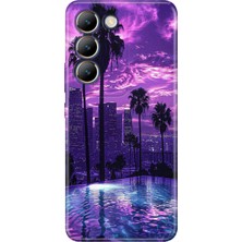 Adasena Vivo V30 Lite Kılıf Desenli Baskılı Tpu Rubber Kapak Landscape