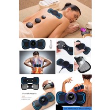 Arthurs 8 Modlu Mini Şarjlı Kelebek LCD Ekran Ems Boyun Omuz Kol Sırt Elektrikli Masaj Bantı Kas Stimülatörü