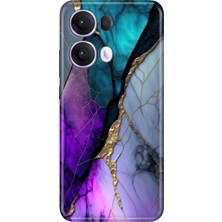 Senada Oppo Reno 13 Pro Kılıf Desenli Baskılı Tpu Rubber Kapak Altın Tozu