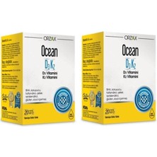 Orzax Kemiklerin ve Dişlerin Korunmasına Yardımcı D3 ve K2 Vitamin Damla 20 ml 2 Adet