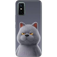 Adasena Infinix Gt 30 Pro Kılıf Desenli Baskılı Tpu Rubber Kapak Uykulu Kedi
