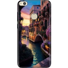 Adasena Huawei P9 Lite 2017 Kılıf Desenli Baskılı Tpu Rubber Kapak Venedik
