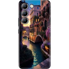 Adasena Vivo V30 Lite Kılıf Desenli Baskılı Tpu Rubber Kapak Venedik