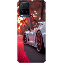 Adasena Vivo Y21S Kılıf Desenli Baskılı Tpu Rubber Kapak Spor Araba