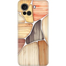 Casper Via F30 Kılıf Desenli Baskılı Tpu Rubber Kapak Wood Blocks