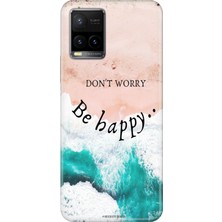 Senada Vivo Y32 Y33S Kılıf Desenli Baskılı Tpu Rubber Kapak Be Happy