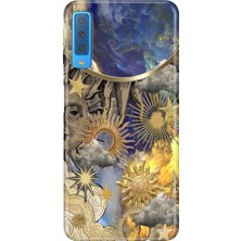 Senada Samsung Galaxy A7 2018 Kılıf Desenli Baskılı Tpu Rubber Kapak Güneş