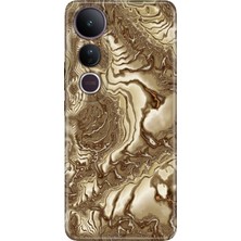 Senada Vivo V50 Lite Kılıf Desenli Baskılı Tpu Rubber Kapak Golden Hill