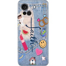 Senada Casper Via F30 Kılıf Desenli Baskılı Tpu Rubber Kapak Jean