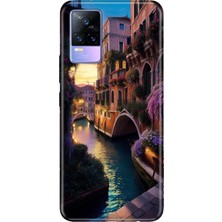 Adasena Vivo V21E Kılıf Desenli Baskılı Tpu Rubber Kapak Venedik