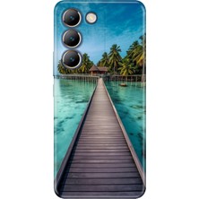 Adasena Vivo V30 Lite Kılıf Desenli Baskılı Tpu Rubber Kapak Maldives