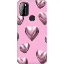 Reeder P13 Blue Max 2021 128 GB Kılıf Desenli Baskılı Tpu Rubber Kapak Platin Kalp