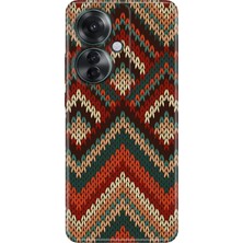 Oppo Reno 11F Kılıf Desenli Baskılı Tpu Rubber Kapak Zikzak