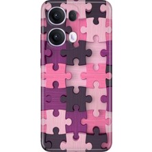 Adasena Oppo Reno 13 Pro Kılıf Desenli Baskılı Tpu Rubber Kapak Puzzle