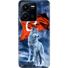 Adasena Vivo Y22S Y35 Kılıf Desenli Baskılı Tpu Rubber Kapak Türk Tc