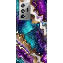 Senada Samsung Galaxy Note 20 Ultra Kılıf Desenli Baskılı Tpu Rubber Kapak Keskin Ametist