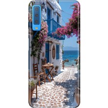 Senada Samsung Galaxy A7 2018 Kılıf Desenli Baskılı Tpu Rubber Kapak Bodrumda Aşk