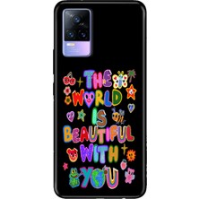 Adasena Vivo V21E Kılıf Desenli Baskılı Tpu Rubber Kapak With You