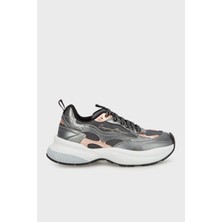 Emporio Armani Logolu Metalik Detaylı Kalın Taban Sneaker Ayakkabı Bayan Ayakkabı EW003056 AF19766 M8254