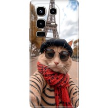 Adasena Infinix Note 50 Pro 5g Kılıf Desenli Baskılı Tpu Rubber Kapak Selfie Cat