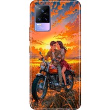Adasena Vivo V21E Kılıf Desenli Baskılı Tpu Rubber Kapak Sevgilim ve Ben