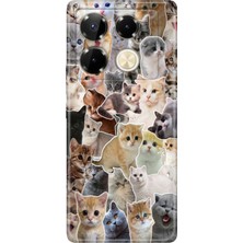 Senada Infinix Note 40 Pro 5g Kılıf Desenli Baskılı Tpu Rubber Kapak Cats World