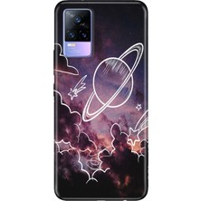Senada Vivo V21E Kılıf Desenli Baskılı Tpu Rubber Kapak Gezegenler