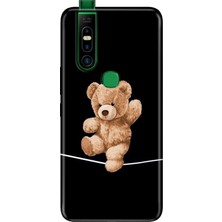 Adasena Infinix S5 Pro Kılıf Desenli Baskılı Tpu Rubber Kapak Teddybear Cambaz