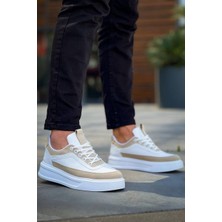 Mirelle Cilt Bej Süet  Yüksek Taban Bağcıklı Günlük Erkek Ayakkabı