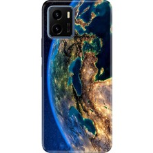 Vivo Y15S Kılıf Desenli Baskılı Tpu Rubber Kapak World Night