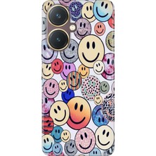 Senada Vivo Y27 Kılıf Desenli Baskılı Tpu Rubber Kapak Emojix