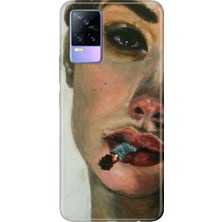 Senada Vivo V21E Kılıf Desenli Baskılı Tpu Rubber Kapak Cool Portre