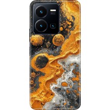 Adasena Vivo Y22S Y35 Kılıf Desenli Baskılı Tpu Rubber Kapak Krater