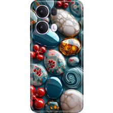 Senada Oppo Reno 13 Pro Kılıf Desenli Baskılı Tpu Rubber Kapak Çakıl Taşları