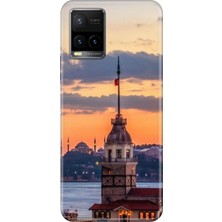 Senada Vivo Y32 Y33S Kılıf Desenli Baskılı Tpu Rubber Kapak Kız Kulesi