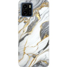 Senada Vivo Y15S Kılıf Desenli Baskılı Tpu Rubber Kapak Arsos Mermer