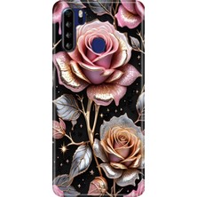 Senada Reeder P13 Blue Max 6.49" Kılıf Desenli Baskılı Tpu Rubber Kapak Gold Gül