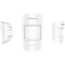 AJAX MotionProtect Kuyumcu Mikrofonlu Kablosuz Cam Kırılma Dedektörü Beyaz